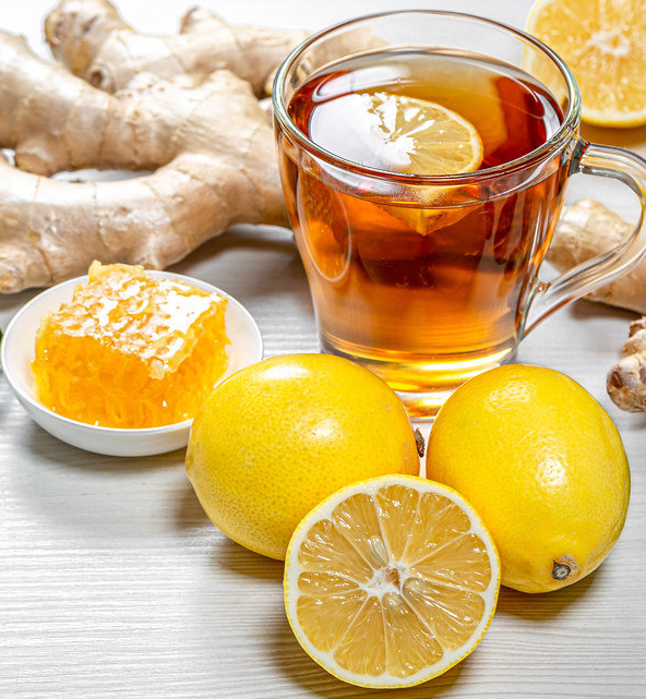 Ginger lemon honey tea