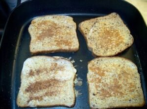 French toast cooking